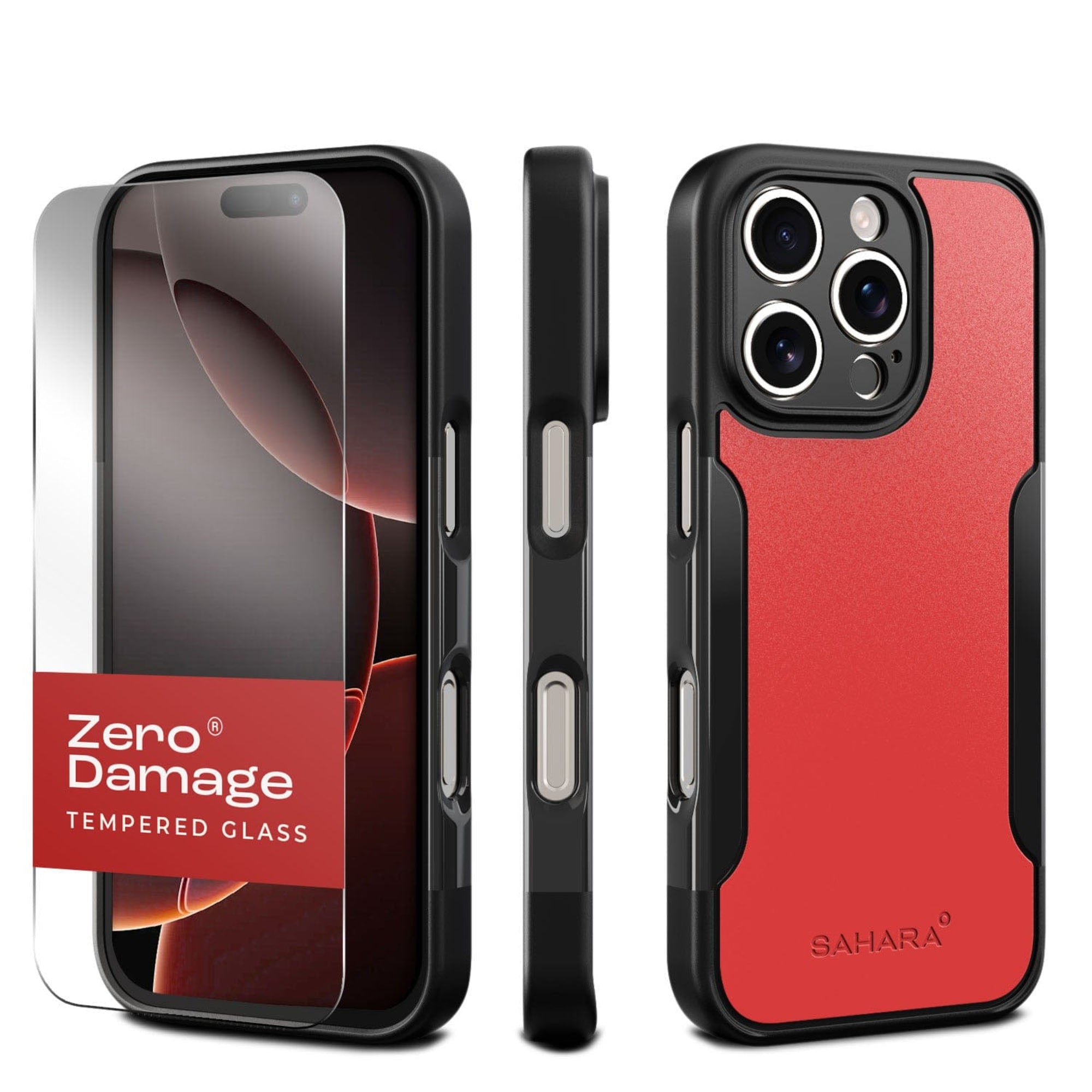 SAHARA - Classic Series Case & Tempered Glass Kit - Apple iPhone 16 Pro Max