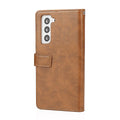 SAHARA - Folio Brown Leather Wallet Case - Samsung Galaxy S22 Plus