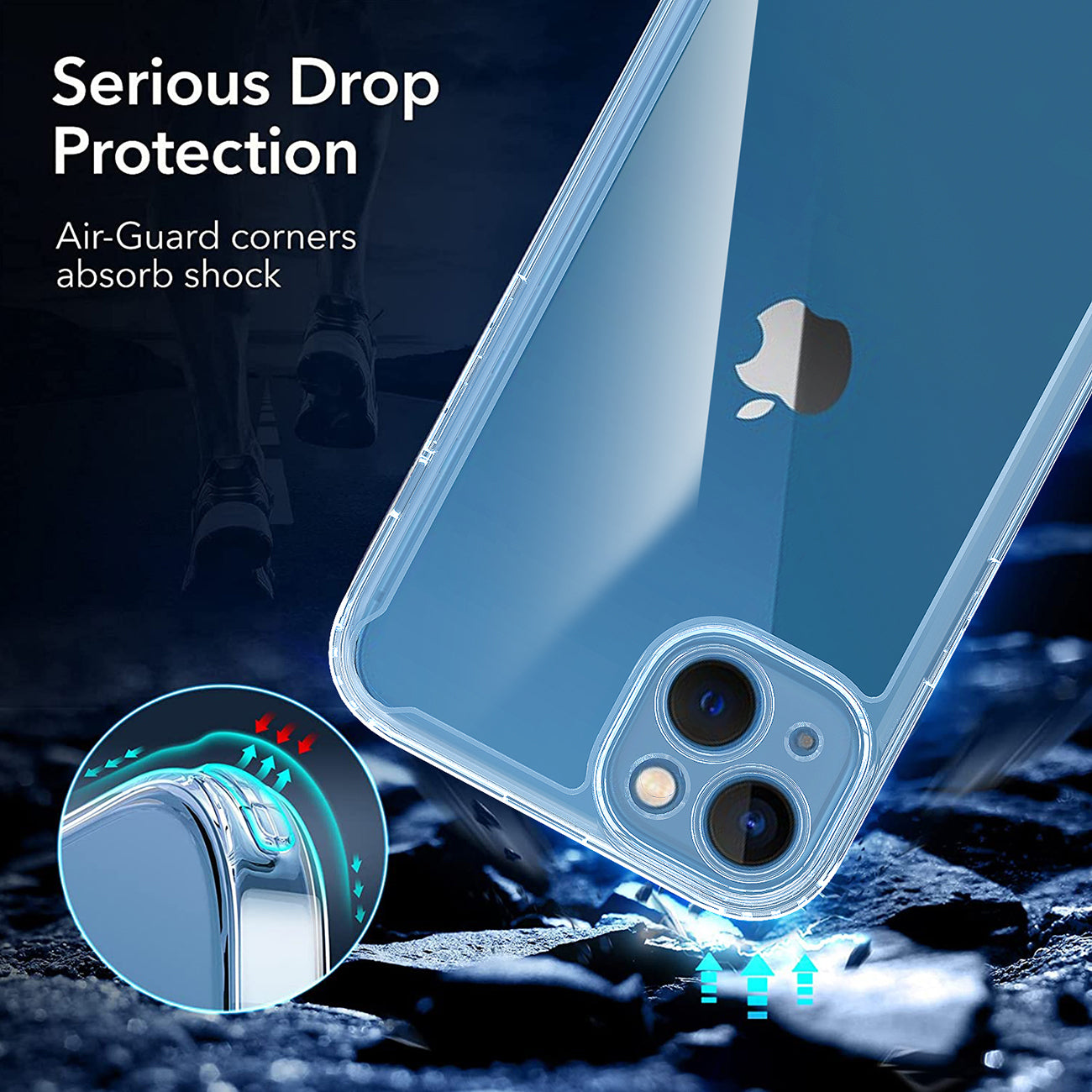 Reiko High Quality 2X Clean Pc And Tpu Bumper Case In Clear For Apple Iphone 14