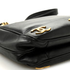 Lambskin Triple CC Shoulder Bag Black