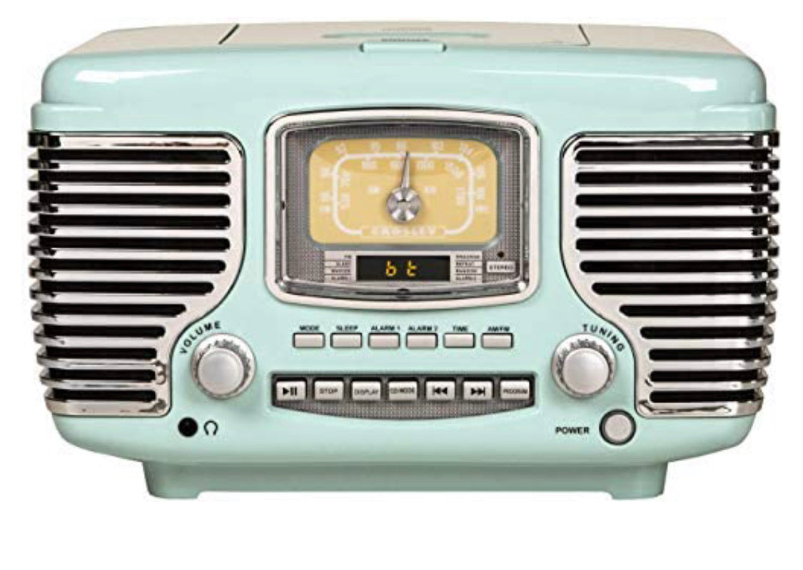 Crosley Corsair Tabletop Am/fm Bluetooth Radio, Cd Player, Dual Alarm Clock