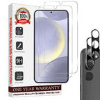Entronix Clear Screen Protector & Camera Lens Protector Compatible with Galaxy S24 Plus - 4-Piece Combo