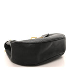 Grained Lambskin Drew Shoulder Bag Black
