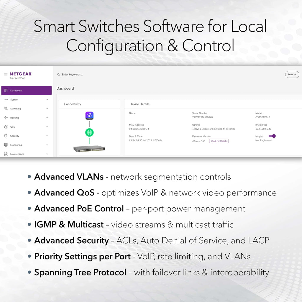 Business GS724TPP Ethernet Switch