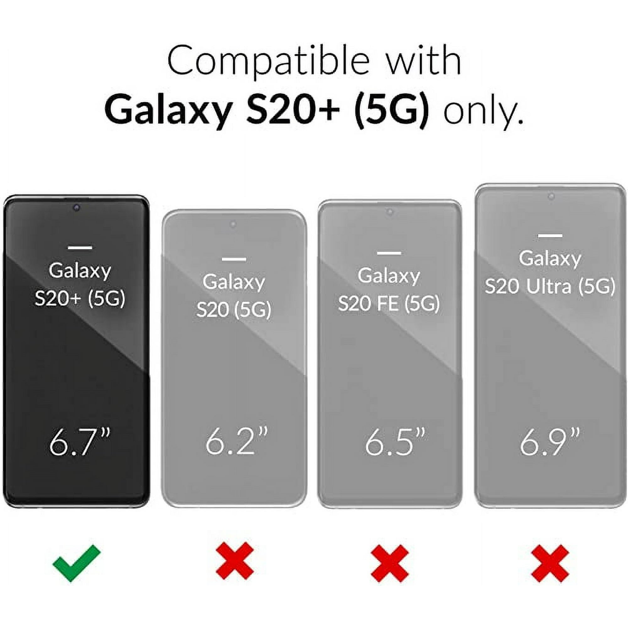 Entronix Clear Screen Protector Compatible with Galaxy S20 Plus - 2-Piece Combo
