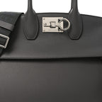 Calfskin Medium Studio Soft Bag Grey