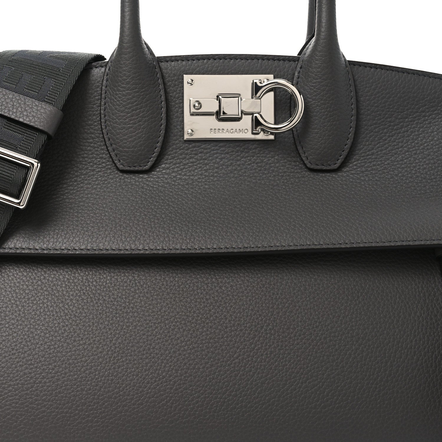 Calfskin Medium Studio Soft Bag Grey