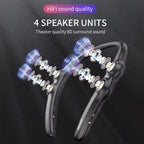 Bluetooth Compatible Speaker Hang Neck Wireless 9D Stereo Bass Portable Wearable Player 85g Weight light 4 Speakers for Sports
