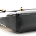 Shiny Crumpled Calfskin Quilted Nano 31 Shopping Bag White Black