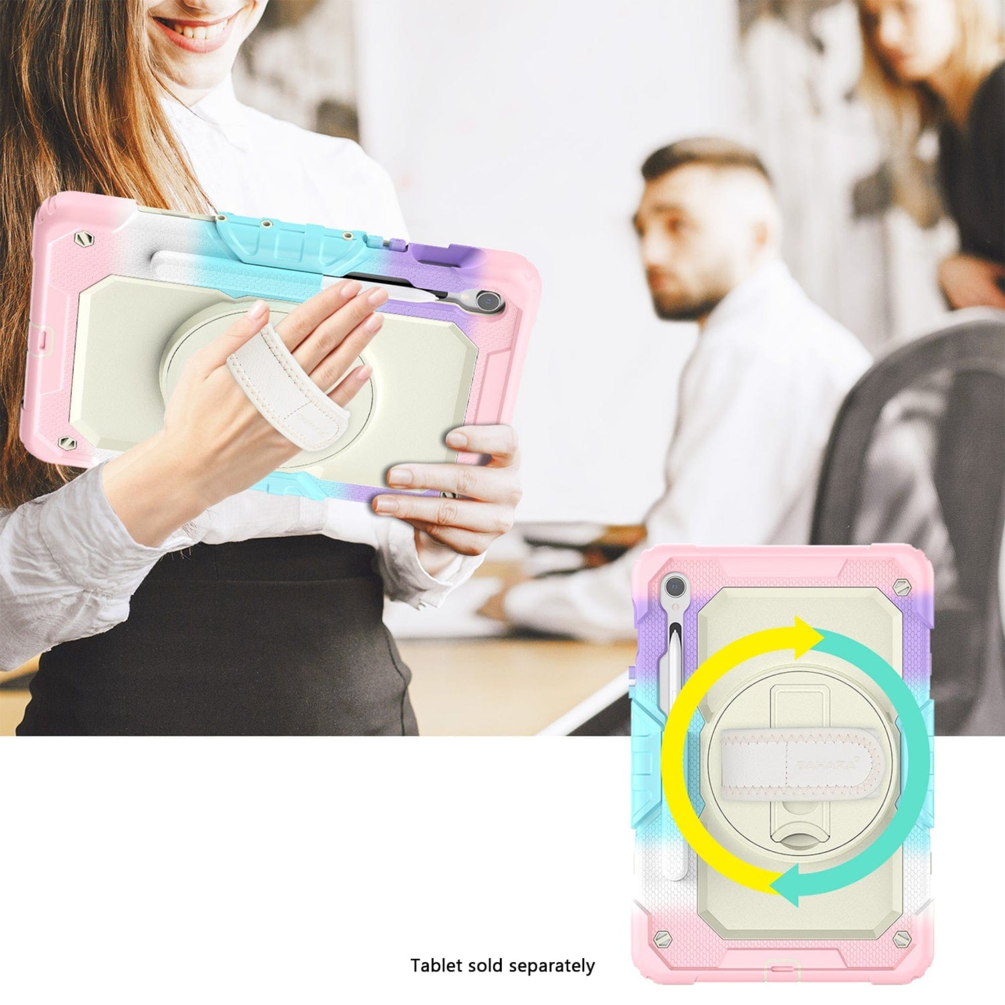 SAHARA - Raider Series Heavy Duty Case with Hand Strap for Galaxy Tab S10 FE /S9/S9 FE