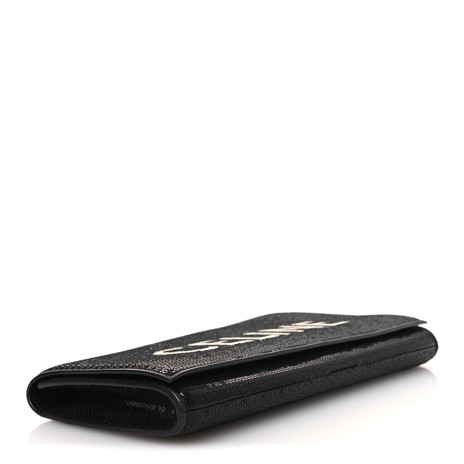 Sequin Asymetric Clutch  Black White