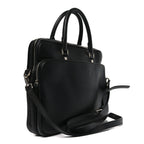 Calfskin Zip Around Briefcase Black