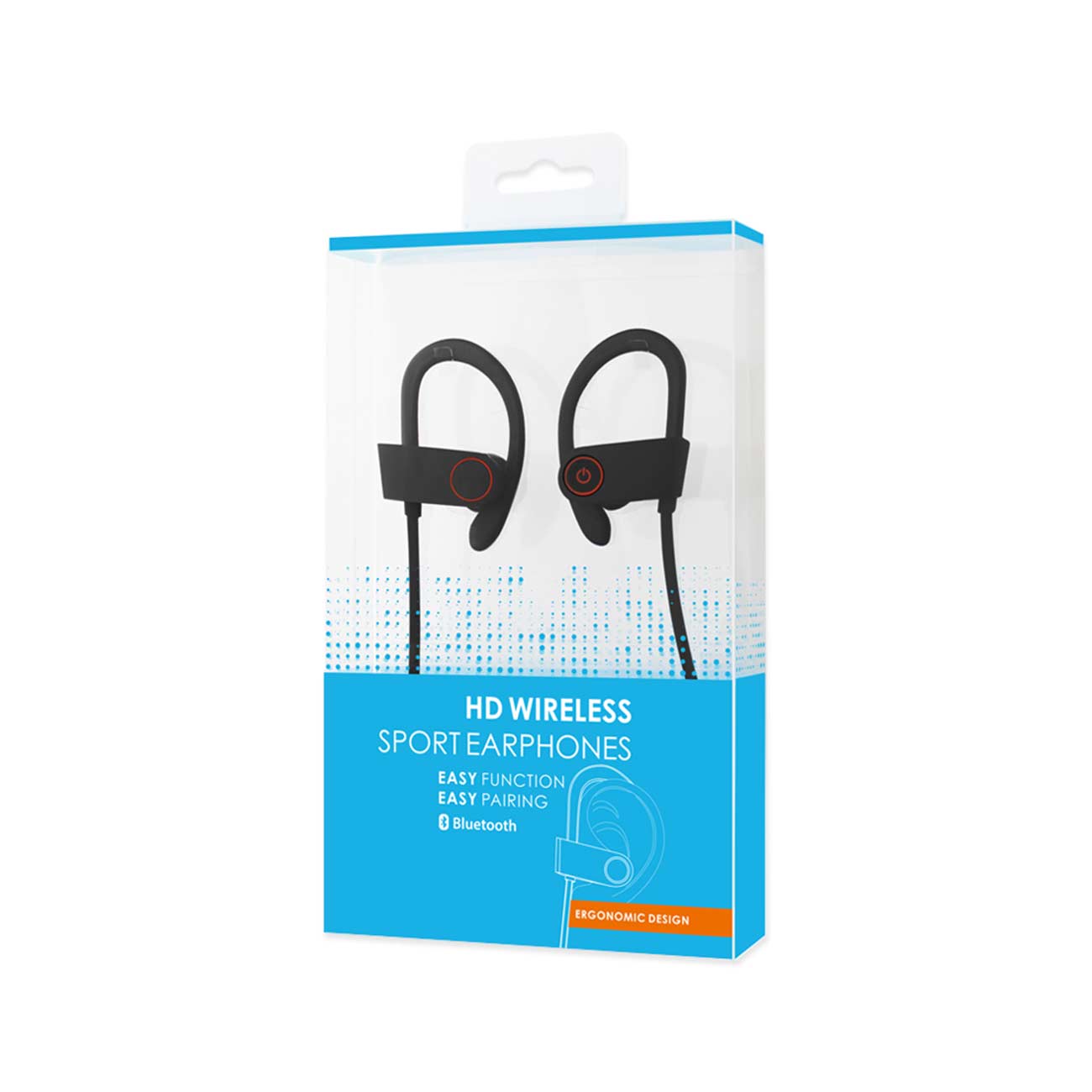 Universal Sport Bluetooth Headphones With Hd Sound Quality And Sweat Proof In Black