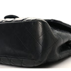 Lambskin Quilted Jumbo Single Flap Black