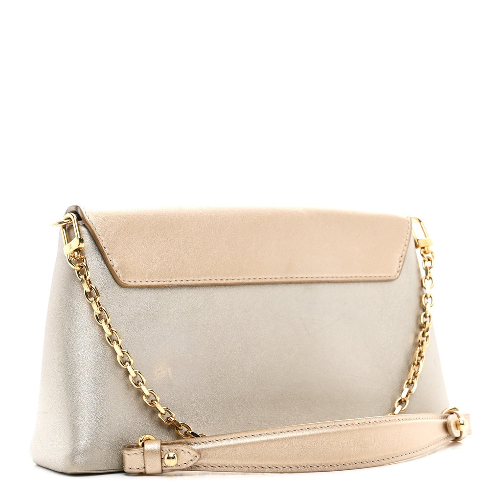 Metallic Calfskin Love Note Gold Silver