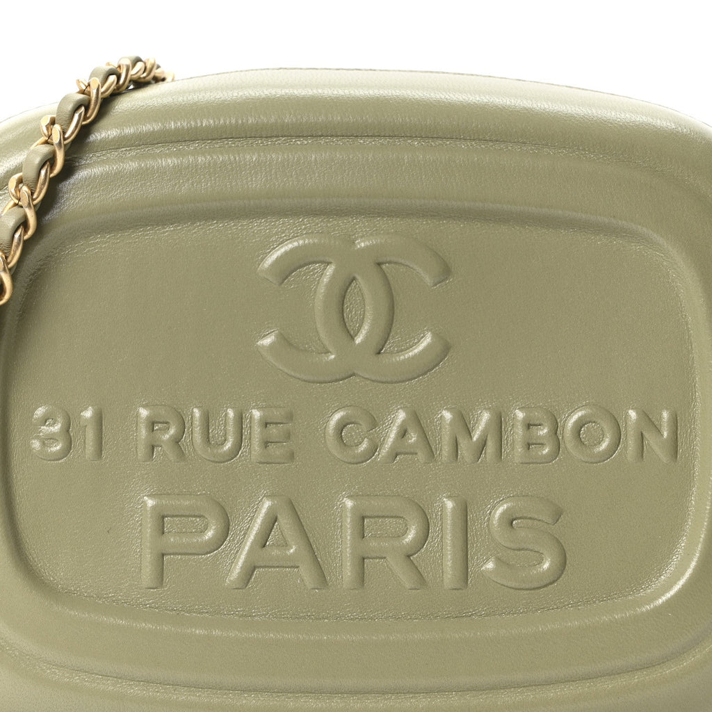 Lambskin Savon De Marseille Mini Camera Bag Khaki