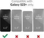 Entronix Bundle Compatible with Galaxy S23 Plus - Heavy Duty Case & 2 Clear Screen Protectors