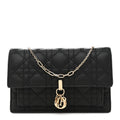 Lambskin Cannage Chain My Dior Daily Chain Pouch Black