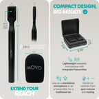 Movo WMX-2 Wireless Lav Mic System with Mic Handle