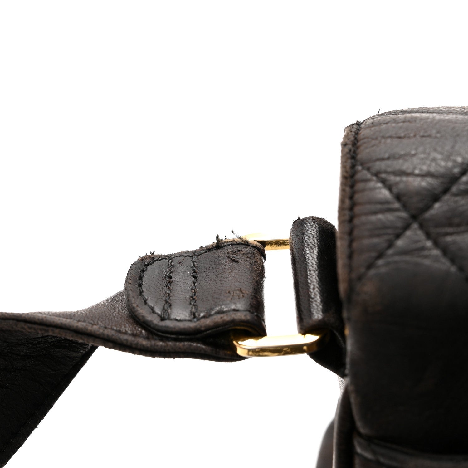 Lambskin Quilted Flap Shoulder Bag Black