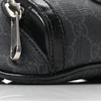 GG Supreme Monogram Textured Calfskin Retro Interlocking G Belt Bag Black