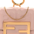 Nappa Matisse FF Embossed Nano Maxi Buckle Baguette Charm Rosa Quarzo