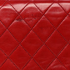 Lambskin Quilted Medium Single Flap Red