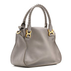 Calfskin Medium Marcie Satchel Cashmere Grey