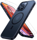 Entronix Bundle Compatible with iPhone 14 Pro - [Magnetic] Translucent Matte Case & 2 Clear Screen Protectors