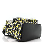 Cubic Monogram Medium Backpack Black Yellow