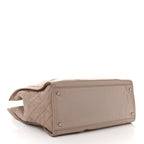 Vinyl Large Lipstick Tote Dark Beige