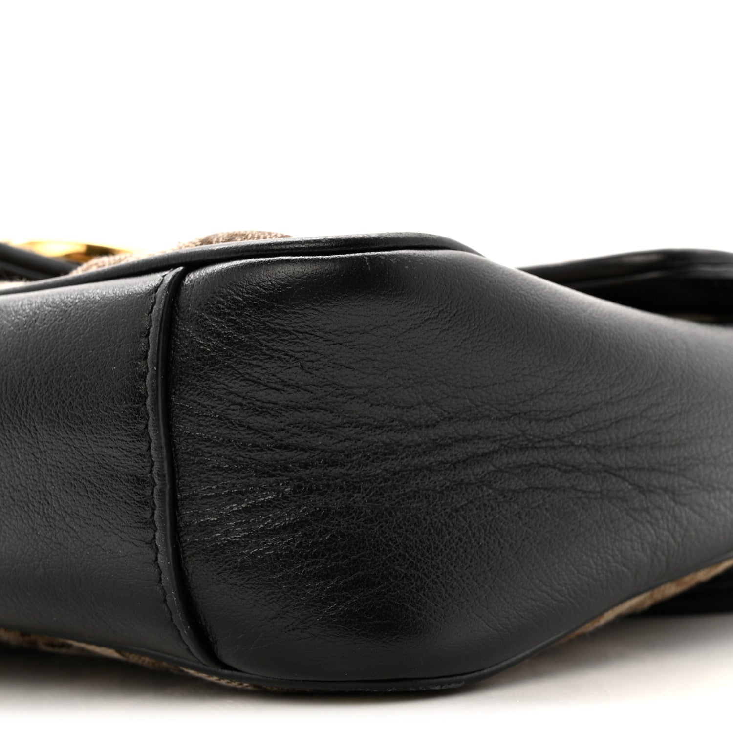 Monogram Matelasse Diagonal Small GG Marmont Shoulder Bag Beige Black