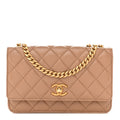 Calfskin Quilted Perfect Fit Wallet On Chain WOC Beige