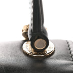 Calfskin Studded Serpenti Forever Top Handle Black