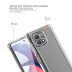 Reiko High Quality 2X Clean Pc And Tpu Bumper Case In Clear For Motorola Moto G Stylus 5G (2022)