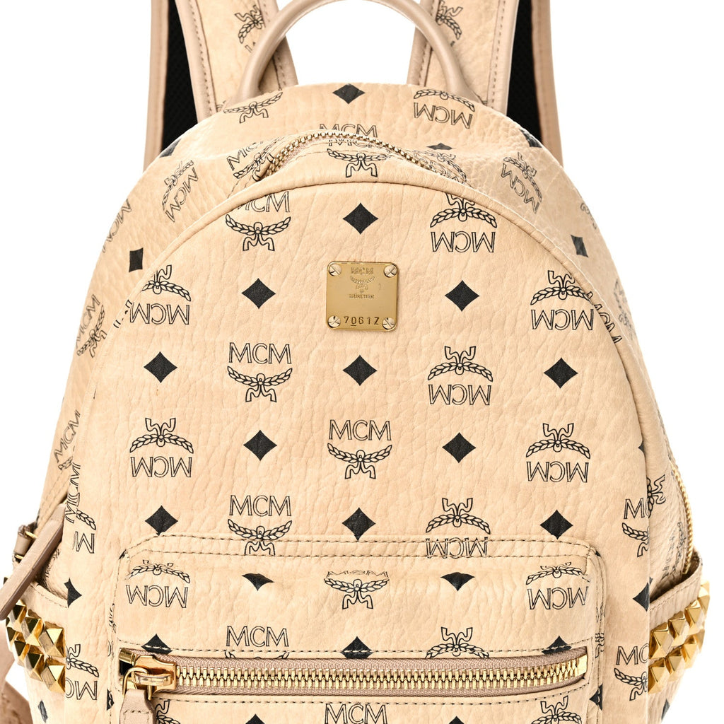 Visetos Small Side Stud Stark Backpack Beige
