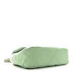 Goatskin Quilted Medium Chanel 19 Flap Light Green