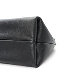 Grained Calfskin Softbit Medium Shoulder Bag Black