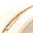 Lambskin Quilted Chanel 19 Round Clutch With Chain White