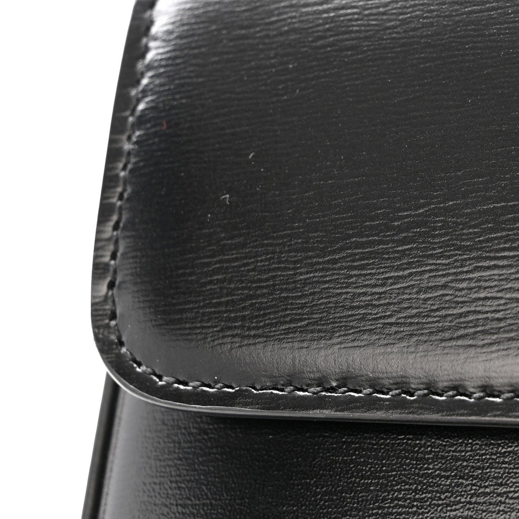 Shiny Calfskin Triomphe Chain Bag Black