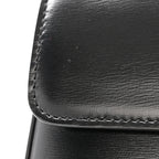 Shiny Calfskin Triomphe Chain Bag Black