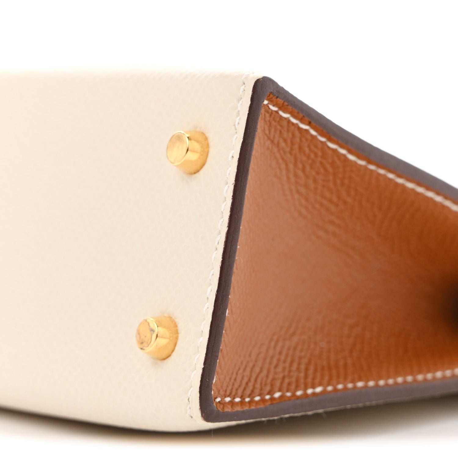 Epsom Horseshoe Mini Kelly Sellier 20 Craie Gold