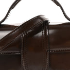 Glazed Calfskin Le Grand Bambino Midnight Brown