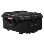 Weatherproof Hard Case, Heavy Duty Protective Dry Box Case with Pre-Cut Foam, Wheels & Retractable Pull Handles for Travel, Hunt, Military, Tactical, IP67 Waterproof Case for Cameras(63x50x32)