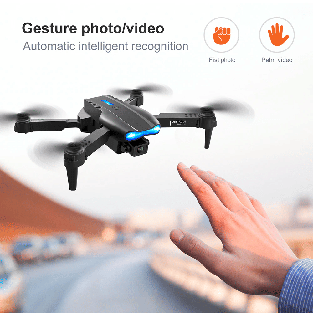 Drones Quadcopter 5G 4K GPS Drone X Pro with HD Dual Camera WiFi FPV Foldable RC - Black-No Camera