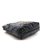 Shiny Calfskin Quilted Mini Chanel 22 Black