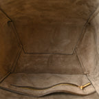 Soft Grained Calfskin Small Sangle Bucket Bag Taupe
