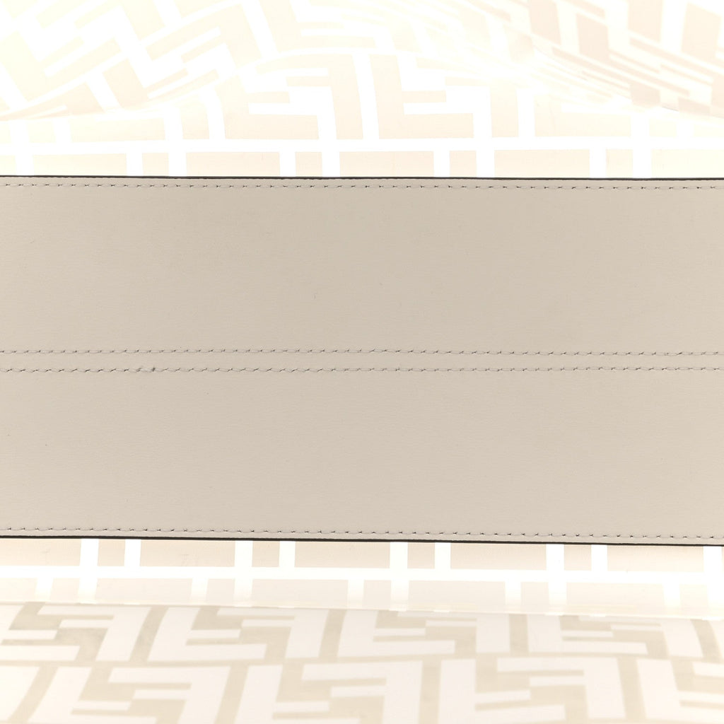 TPU FF Vitello Century Plexiglass Medium Runaway Shopper Tote White