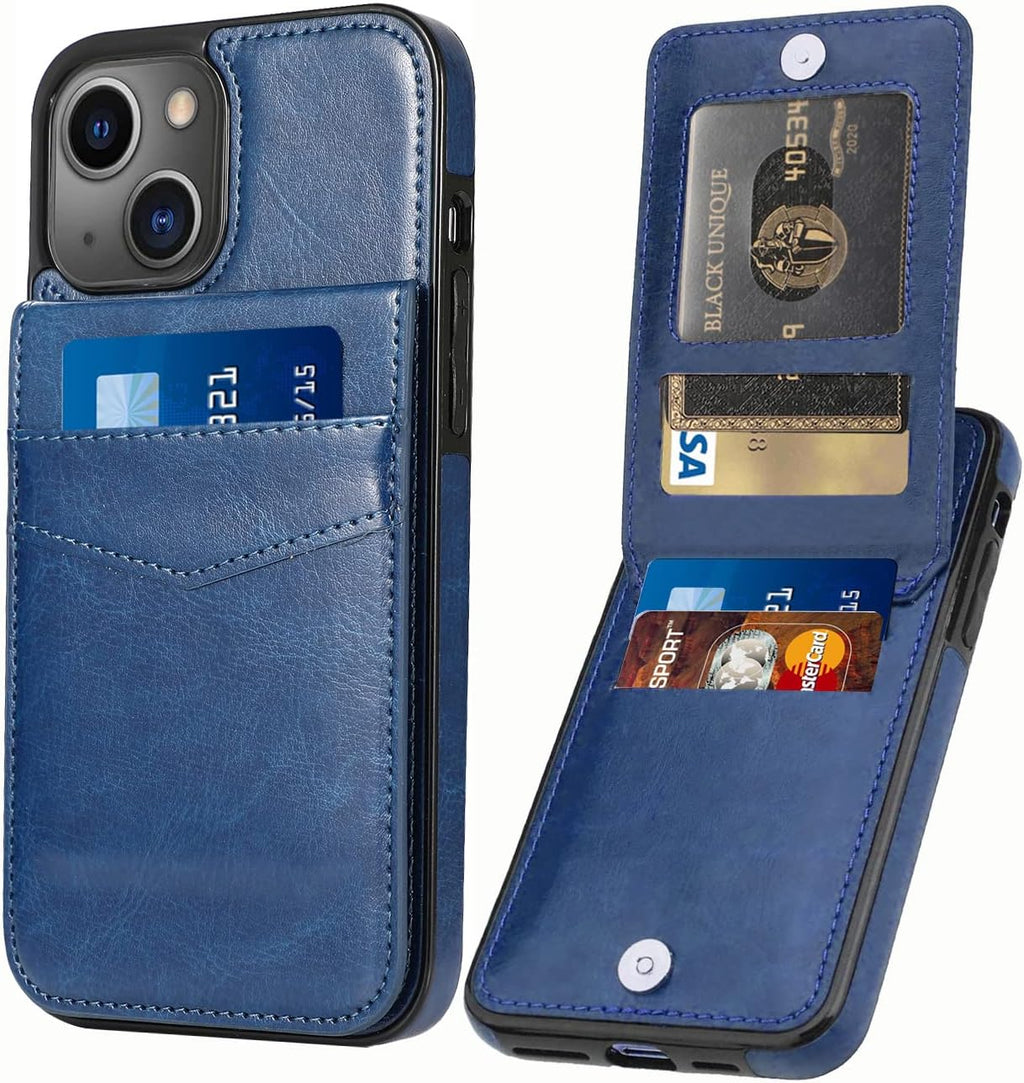 Entronix Case Compatible with iPhone 15 Plus - [6 Slot Card Holder] Slim Leather Wallet