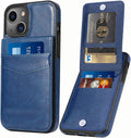 Entronix Case Compatible with iPhone 15 Plus - [6 Slot Card Holder] Slim Leather Wallet